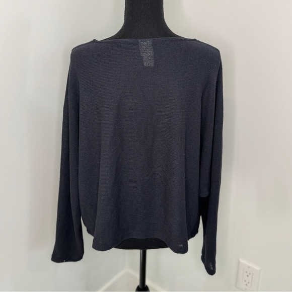H&M Dark Blue Oversized Knit Boxy Sweater (L) - Picture 6 of 9